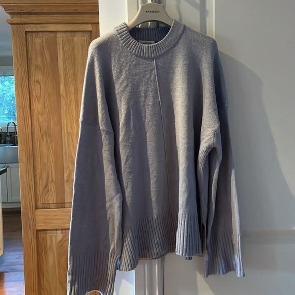 Nwot Nordstrom wide sleeve sweater in grey dark Heather fall winter warm soft - Picture 8 of 12